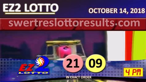 EZ2 Result October 14, 2018 – Official PCSO Lotto Results.